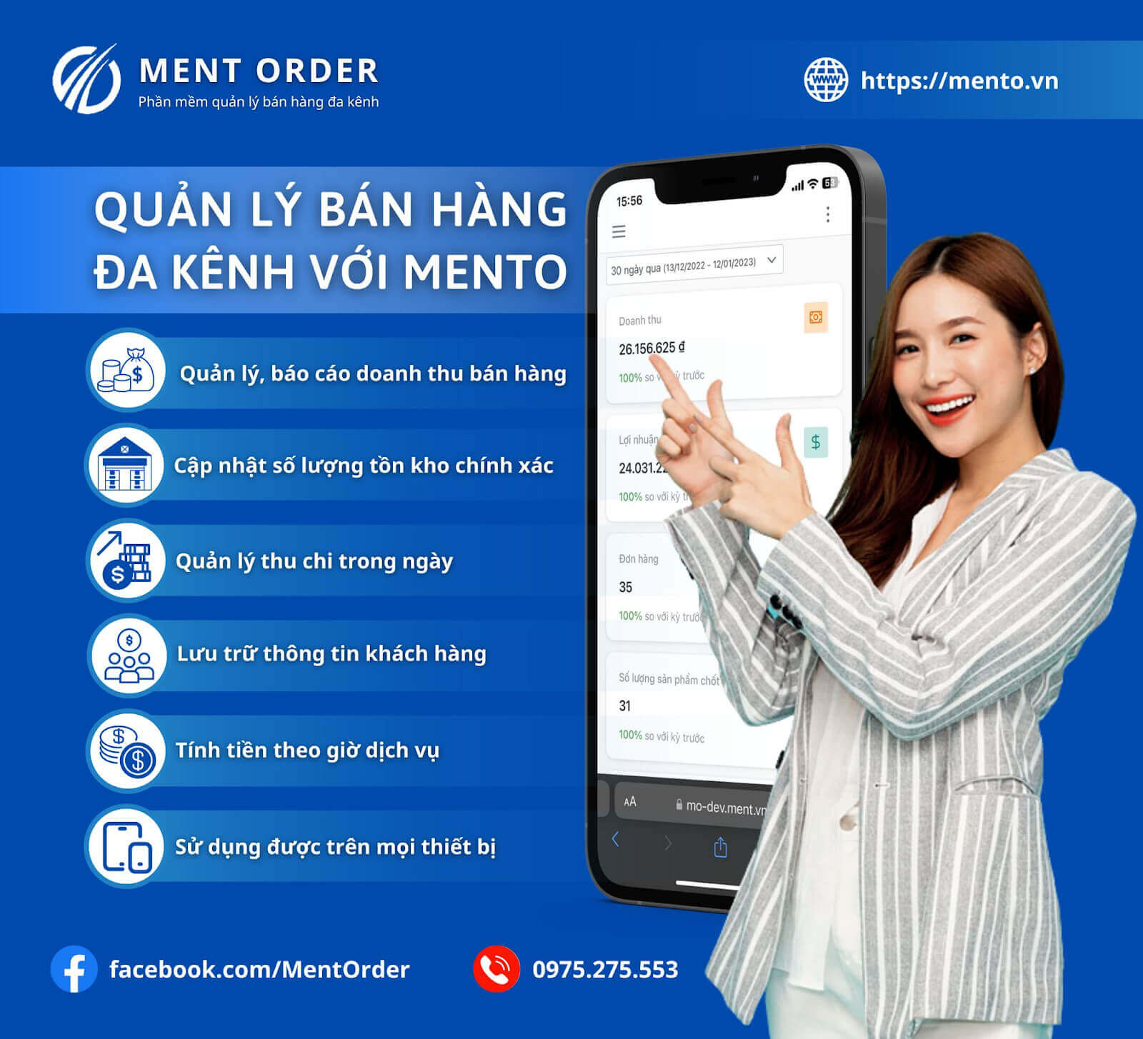 Quản lý shop bán hàng online dễ dàng với Mento.vn