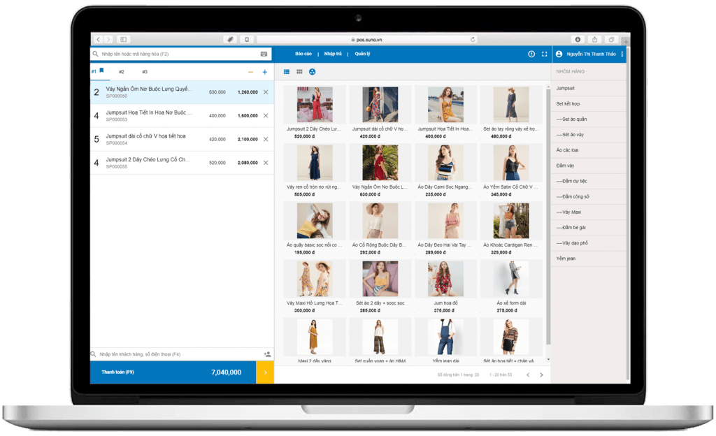 Suno - phần mềm quản lý bán hàng quần áo