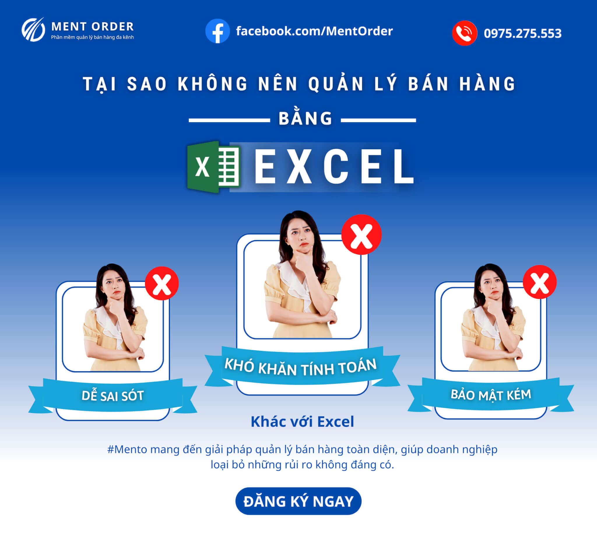 Mento giải quyết tối đa các hạn chế từ việc quản lý bằng Excel