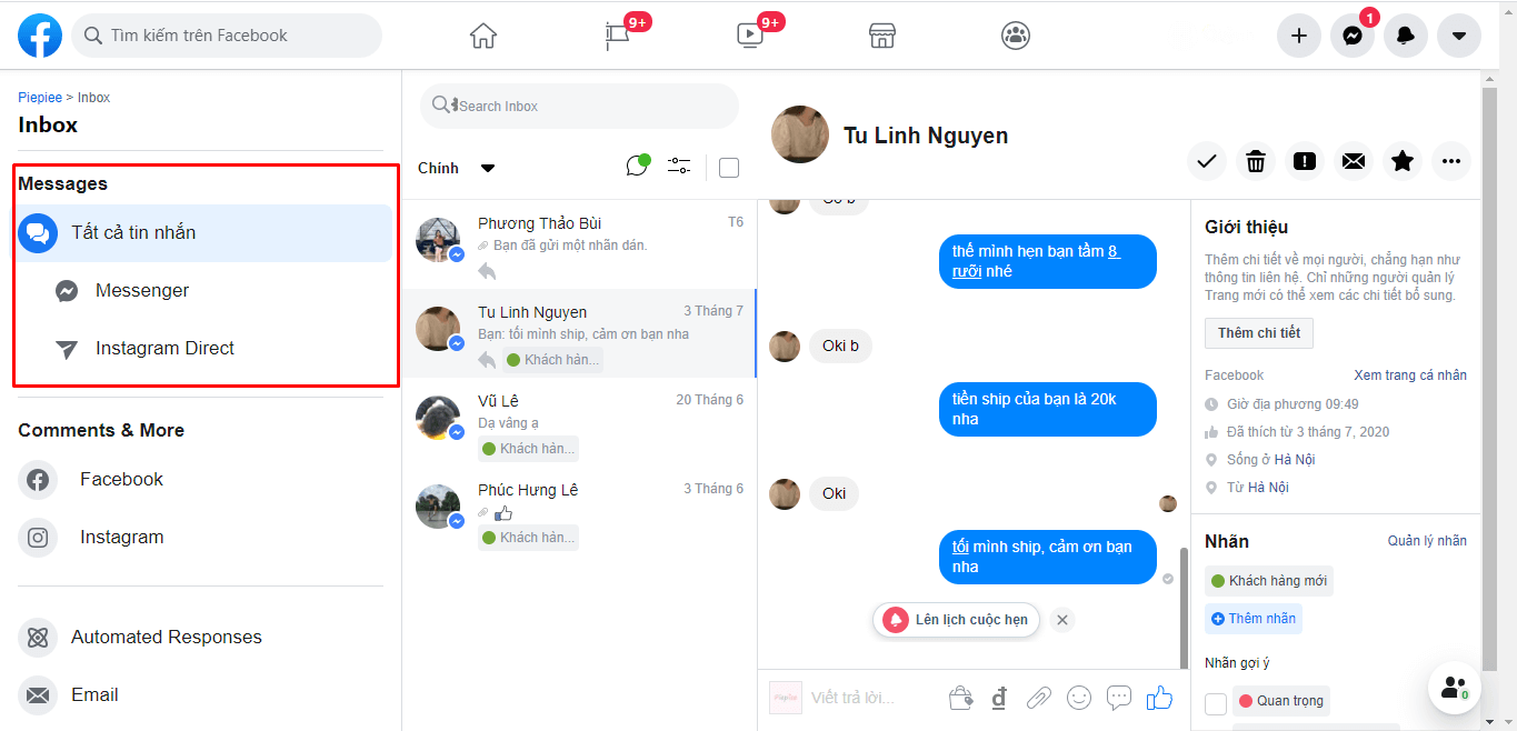 Cách cài đặt trả lời tin nhắn trên Facebook